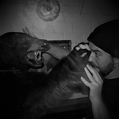 picture of me fighting a bear. the bear is a metaphor for code...